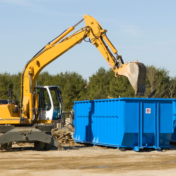 are there any restrictions on where a residential dumpster can be placed in Kerens West Virginia